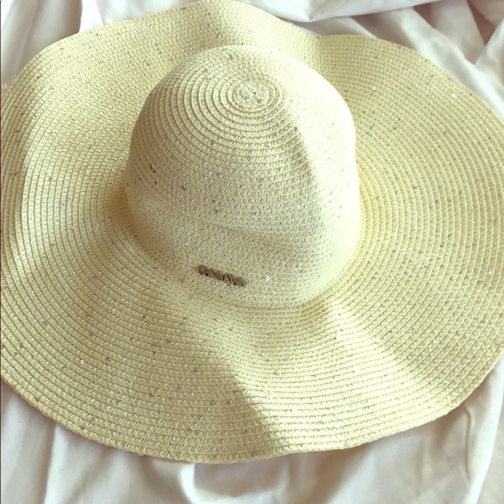 Calvin Klein sequin beach hat
